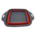 thumbnail image 2 of Handy Housewares Colador De Cocina De Silicona Plegable Que Ahorra Espacio (Rojo), 2 of 3