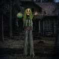 thumbnail image 4 of 6.1FT Life Size Outdoor Halloween Decoration, Animatronic Circus Clown, Sound and Motion Activated Animated Prop with Light Up Eyes, Talking and Laughter, 4 of 9