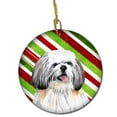 thumbnail image 1 of Shih Tzu Candy Cane Holiday Christmas Ceramic Ornament, 1 of 1