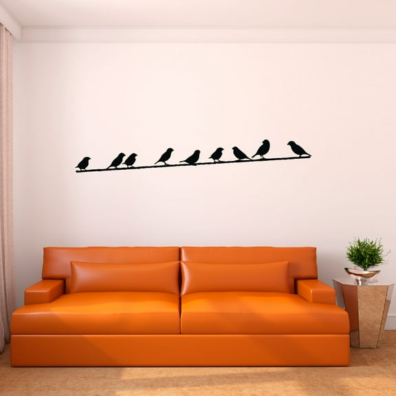 Animal Wall Decals for Care Taker Daycare - Birds on White Background Birds DIY & Creativity Boy Girl Bedroom Wall Sticker - Size: 10 In x 1 In