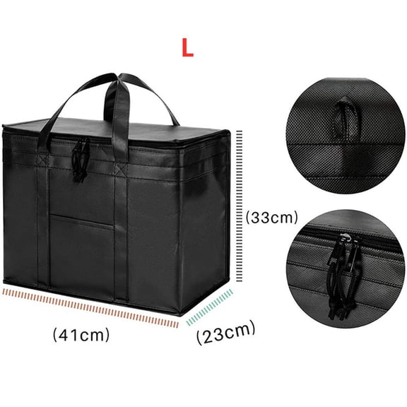 31L Extra Large Insulated Cooler Bag Oxford Fabric Food Drink Storage Tote with Thermal Lining for Picnic Camping Travel Outdoor