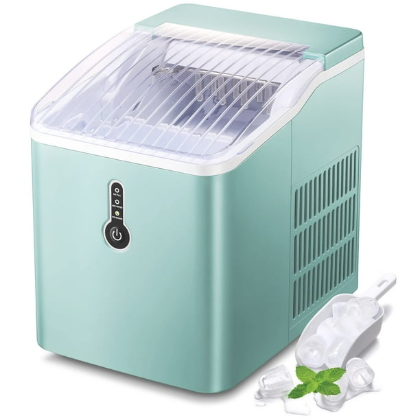 Kismile Portable Ice Makers countertop, 9 Bullet Ice Cubes Ready in 8