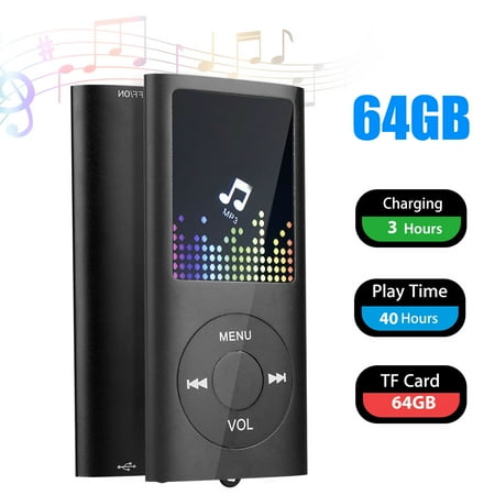 EEEkit MP3/MP4 Player with Touch Buttons, 1.8 inch Screen, Portable Lossless Digital Audio Player with FM Radio, Voice Recorder, E-Book Reader, Support up to