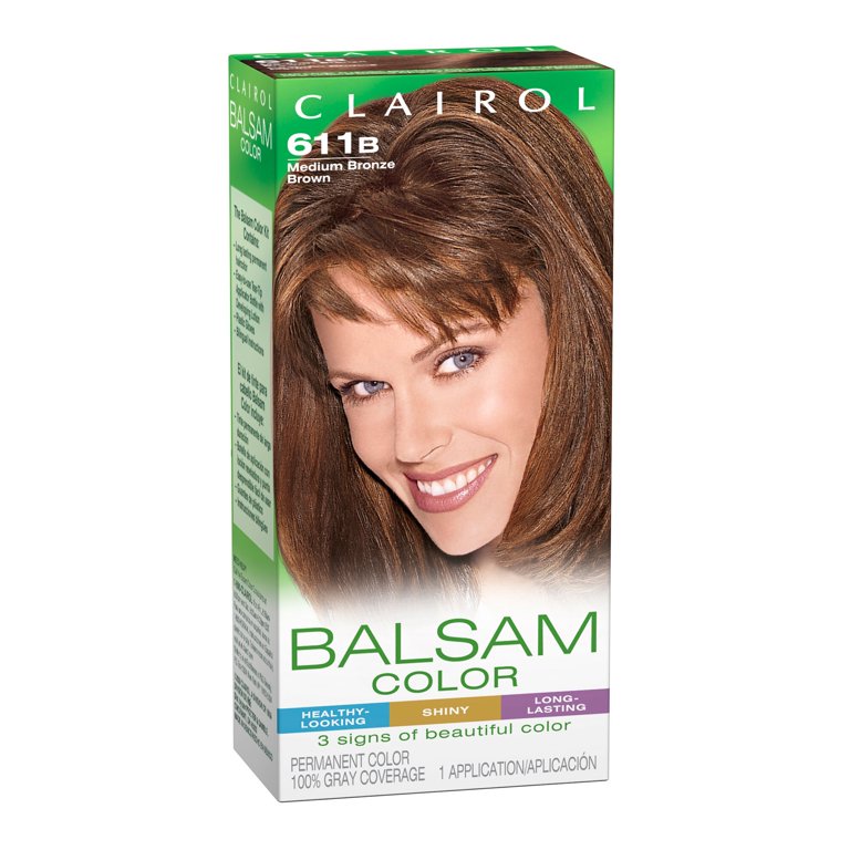 Clairol Balsam Hair Color, 611B Medium Bronze Brown - Walmart.com