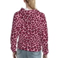 thumbnail image 7 of Kdxio Rose Leopard Print Print Womens Oversized Hoodies Sweatshirts Hooded Pullover Tops Sweaters Casual-XX-Large, 7 of 7