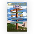 thumbnail image 2 of Martha's Vineyard, Massachusetts, Destination Sign (16x24 Giclee Gallery Art Print, Vivid Textured Wall Decor), 2 of 3
