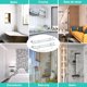 thumbnail image 3 of Repisas para Baño de 5 Piezas, Esquinero de Baño, Estante de Baño de Cristal de Acero Inoxidable, Organizador para Regadera, con 1 Jabonera y 4 Ganchos, Adecuado para Baño, Cocina, Salón, 3 of 4