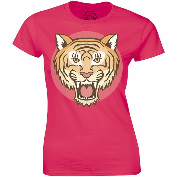 Scary Angry Wild Tiger Head Face - King Of The Jungle Women's Gift T-Shirt