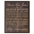 thumbnail image 1 of LifeSong Milestones Spanish 65th Wedding Anniversary Wall Plaque - Aniversario Español - 12x15 (Grand Walnut), 1 of 3