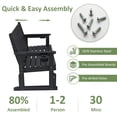 thumbnail image 4 of Mosbrisa Poly Lumber Patio Glider, HIPS Material Weather-Resistant Swing Bench for Outdoor Porch Garden (Black, 2-Seater), 4 of 8