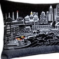thumbnail image 2 of 35" Black Kansas City Nighttime Skyline Lumbar Decorative Pillow, 2 of 5