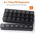 thumbnail image 6 of Lifewit Monthly Pill Organizer, 28 Day Pill Box, 4 Weeks One Month Pill Cases, Large Compartments, 6 of 9