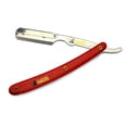 thumbnail image 2 of CS101 Red Stainless Steel Professional Barber Straight Edge Razor with 100 Lord Platinum Single Edge Razor Blades, 2 of 3