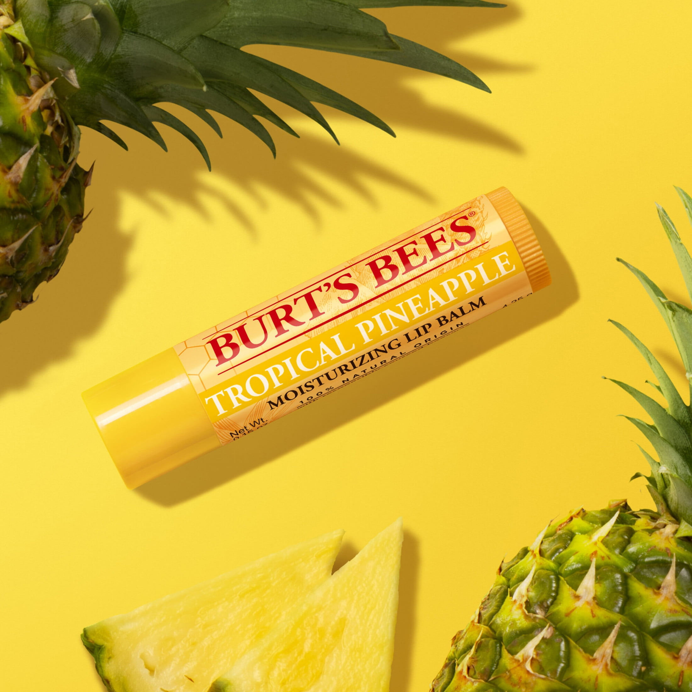 Burts Bees Tropical Pineapple and Cucumber Mint Lip Balm Pack, 2-Pack, 0.15 oz. Each