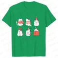 thumbnail image 1 of Camiseta Kawaii de gato de Navidad para mujer, camiseta de manga corta Harajuku, Camisetas de moda Y2k, ropa Ulzzang para mujer, 1 of 5