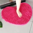 thumbnail image 5 of Mialoley Floor Mats Anti-Slip Solid Color Heart-Shaped Carpet Footcloth for Bathroom Living Room, 5 of 5