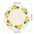 thumbnail image 3 of MMJ Cotton Rope Braided Placemat Round Heat Resistant Trivet Mat Natural Woven Floral Printed Kitchen Table, 3 of 9