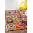 thumbnail image 1 of nuLOOM Kindra Circles Shag Area Rug, 5' 3" x 7' 6", Multi, 1 of 4