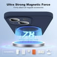 thumbnail image 3 of for iPhone 13 Case with Magnetic Ring Stand Silicone Phone Case 6.1" for Women Men [Compatible with MagSafe][Full Camera Protection][Military-Grade Drop Protection], Deep Blue, 3 of 12
