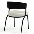 thumbnail image 7 of Set of 2 Auden Retro Modern Black Wood Wing Chair with Light Gray Fabric Seat, 7 of 7