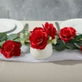 Artificial Red Rose Silk Flower Head for Crafts, Wedding Decor (3.5 In