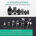 thumbnail image 3 of Socket Adapter And Reducer Set, 1/4-inch, 1/4-inch, 3/8-inch, 1/2-inch Ratchet/socket Set/extentsion Conversion Kit, Premium Chrome Vanadium Steel Wit, 3 of 5