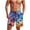 Galaxy Palm Sunset, variant on Yuyamidu Mens Swimsuit, Quick Dry Blue Palm Tree Striped Board Shorts Casual Beach Bathing Suits for Summer Surf Swimming Man S