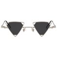 thumbnail image 2 of Triangle Sunglasses - Silver Frame / Smoke Lens, 2 of 3