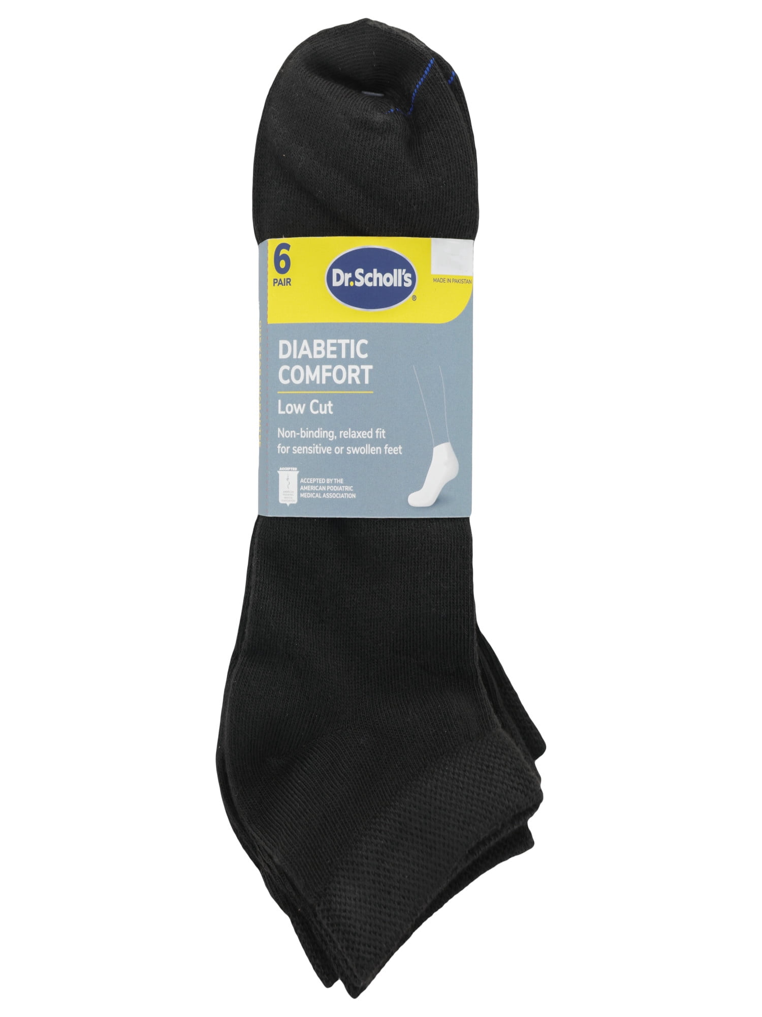Dr. Scholl's Women's Diabetic and Circulatory Low Cut Socks 6-Pack