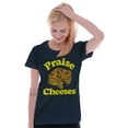 thumbnail image 3 of Praise Cheeses Jesus Foodie Meme Men's Graphic T Shirt Tees Brisco Brands X, 3 of 4