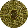 thumbnail image 1 of Ahgly Tapis Rond Lavable en Machine Intérieur Transitionnel Rouge Nuit, 4 Pieds Rond, 1 of 7