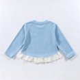 thumbnail image 4 of Abcomgle Kids Long Sleeve Shirt Girls 10-12 Crewneck Fall Tee for Girls Ruffle Lace Hem Ribbed Girls Tops Cute Bow Girls Blouses, 4 of 5