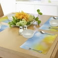 thumbnail image 4 of Ambesonne Yellow and Blue Place Mats Set of 4, Autumn Frame, Standard Size, Marigold Pale Blue, 4 of 6