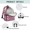 thumbnail image 4 of Pink and Black Leopard Print Pattern Cute School Backpack Bag for School with Padded Back and Adjustable Shoulder Straps 15.25"x11.5"x5.25", 4 of 5