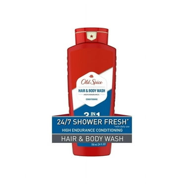 Pack of 2 Old Spice High Endurance Men's 3-in-1 Shampoo Conditioner & Body Wash, 24 fl oz