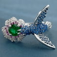 thumbnail image 2 of Hummingbird Statement Ring Bird Blue Cz Womens Ginger Lyne Collection, 2 of 5