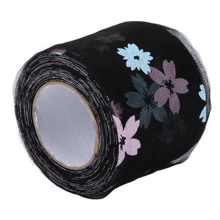 

Shoes Clothing Accessories Petal Design Wide Range Applications Printed Tulle Fabric Feel Comfortable For Packaging Gift Box Black