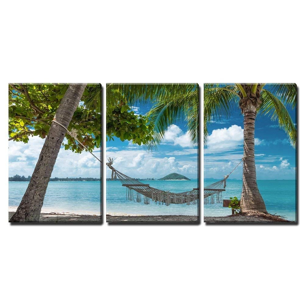 Wall26 Hammock on Tropical Beach Canvas Art Wall Decor 24"x36"x3