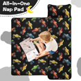 thumbnail image 4 of Monster Cartoon Truck Black Pattern Teens Toddler Nap Mat with Pillow, Sleeping Mat Bag for Preschool Daycare 60"x20", 4 of 6