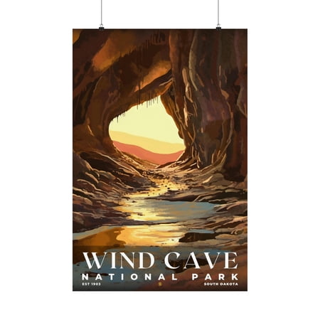 ELNEIT - Wind Cave National Park Poster, Unframed Matte Paper, S05