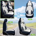 thumbnail image 2 of AFUNTIO Luxury Seat Covers for Mazda 99% Models,2PCS Leather Car Seat Cushions,Waterproof Car Sit Protectors,Nonslip Interior Accessories(Blue and White), 2 of 6