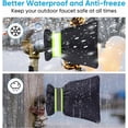 thumbnail image 5 of Outdoor Faucet Covers for Winter Freeze Protection, 6" x 8.3" Waterproof Insulated Spigot & Hose Bib Covers with Reflective Strips, 5 of 8