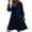 Blue, variant on Cavosen Womens Trendy Dress Green Velvet Long Sleeve Mini Dress Cuffed V-Neck Knee Length Short Dress Solid Smocked Tiered Casual Trendy Dress Vacation Fall Winter Clothes XL