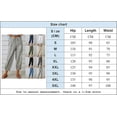 thumbnail image 5 of Women High Waist Linen Capri Pants Drawstring Elastic Waist Loose Cropped Trousers Side Pockets Button Cuff Casual Joggers, 5 of 5