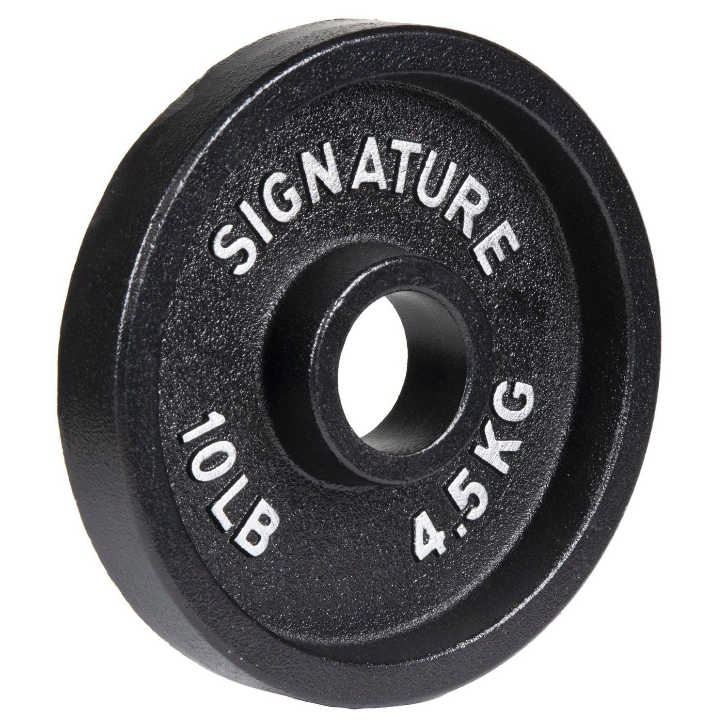 Signature Fitness Deep Dish 2 In. Olympic Cast Iron Weight Plates with E-Coating, Pair