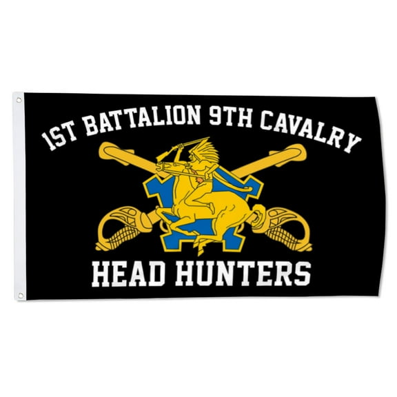 2but 9th Cavalry Flag 1st Head Hunters CAV US Army Military Flags Polyester 3x5 FT Indoor Outdoor Banner