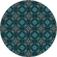 thumbnail image 1 of Ahgly Company Indoor Square Patterned Charcoal Black Area Rugs, 3' Square, 1 of 6