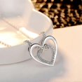 thumbnail image 5 of Collar de plata con colgante de corazón infinito shaofei de circonita cúbica, 5 of 5