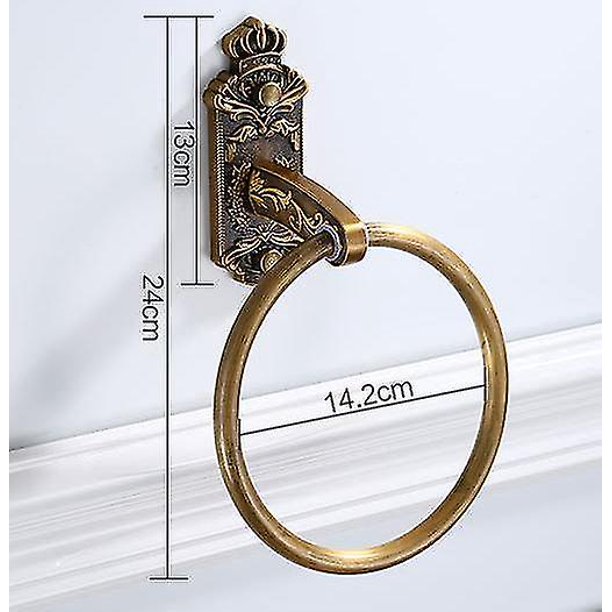 Conjunto de accesorios de baño de baño tallado de baño antiguo Conjunto de accesorios de baño rectangulares creativos 1pcs-gold
