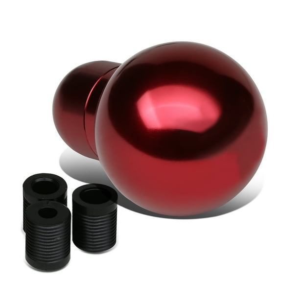 DNA Motoring SK-ROUND-C-RD M8 / M10 / M12 Billet Aluminum Manual Transmission Short Shifter Knob (Red)